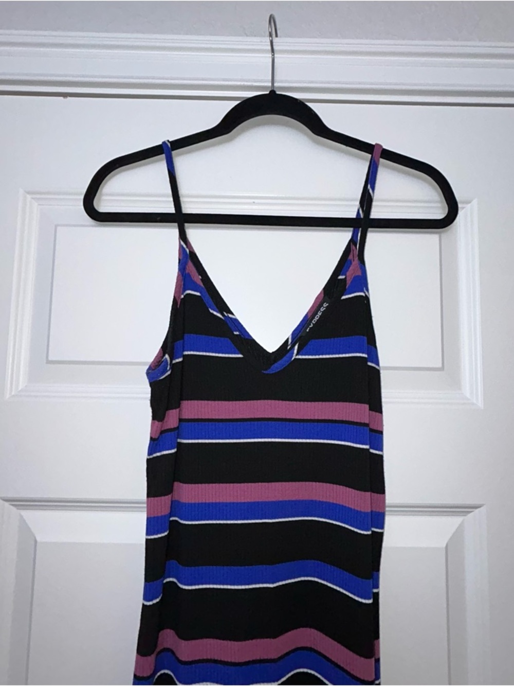 Express Stripe Print Ribbed Midi Bodycon Dress - Picture 4 of 10